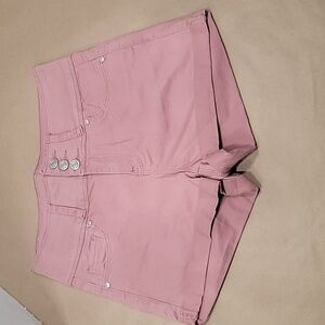 Blue Savvy HIgh Rise, 3-Button with Zip Closure, Mauve Shorts, Size 5, NWOT